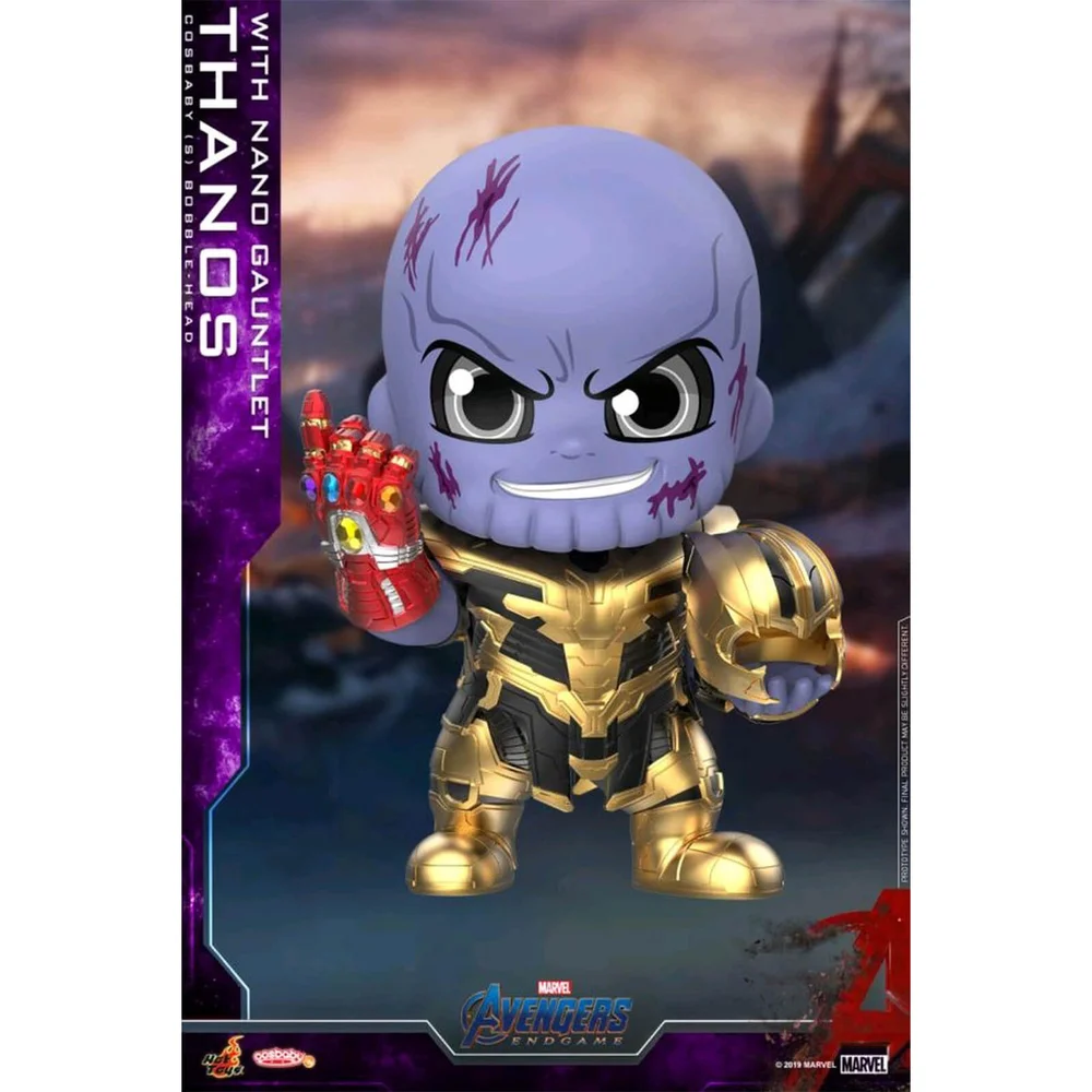 Hot Toys Cosbaby Marvel Avengers Endgame (Size S) - Thanos (with Nano Gauntlet Version) Afbeelding 1