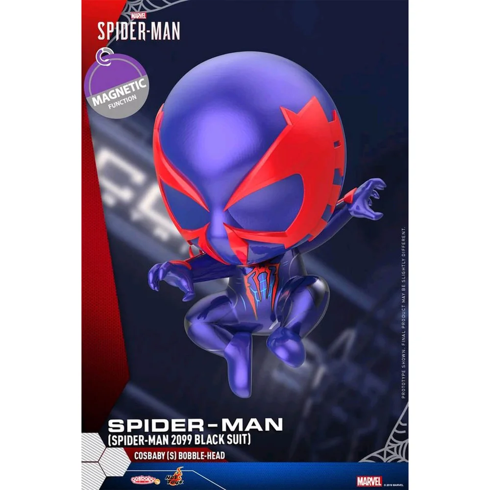 Hot Toys Cosbaby - Marvel's Spider-Man (Size S) - Spider-Man (Spider-Man 2099 Black Suit Version) Afbeelding 1