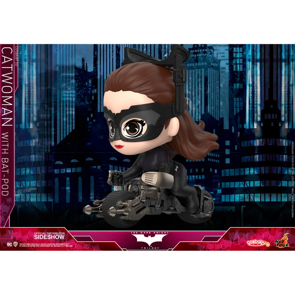 Hot Toys Cosbaby - The Dark Knight Rises (Maat S) - Catwoman met Batpod Afbeelding 1