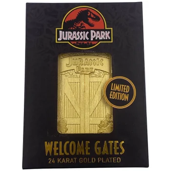 Jurassic Park Gates 24K Gold Plated Ingot - Limited Edition
