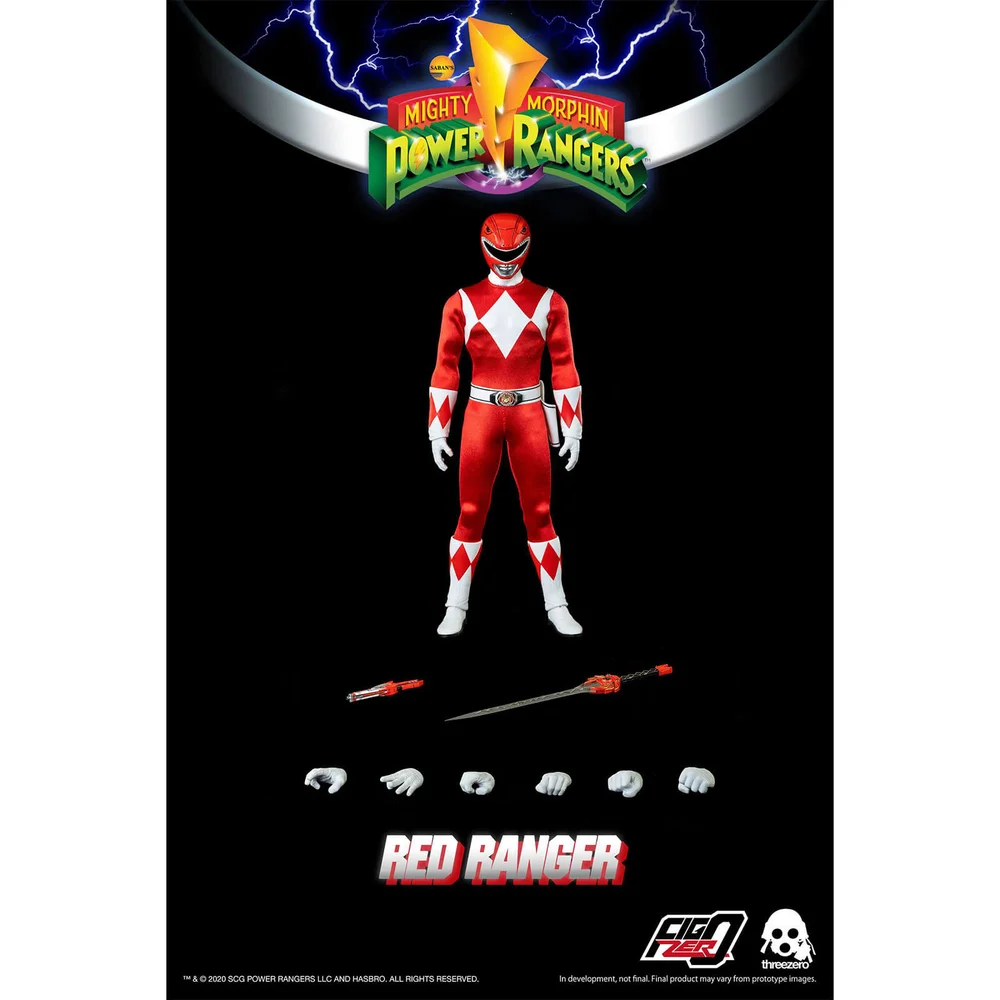 ThreeZero Power Rangers Rode Ranger 1:6 Schaal Figuur Afbeelding 1
