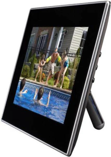 Linx Memoire 8 Inch Designer Digital Photo frame - Black Afbeelding 1