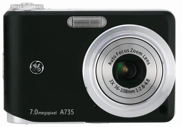 GE A735 7.0 Megapixel Black Digital Camera Afbeelding 1