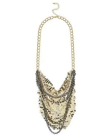 French Connection Chainmail Row Bib Collar - Gold Afbeelding 1