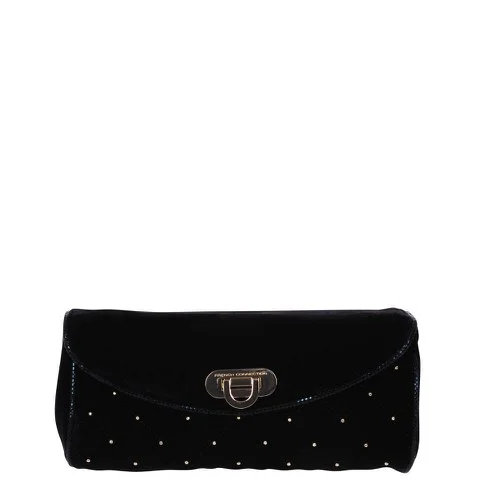 French Connection Velvet Stud Clutch Afbeelding 1