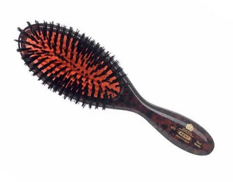 Kent Brushes Small Tortoiseshell Black Bristle Brush Afbeelding 1