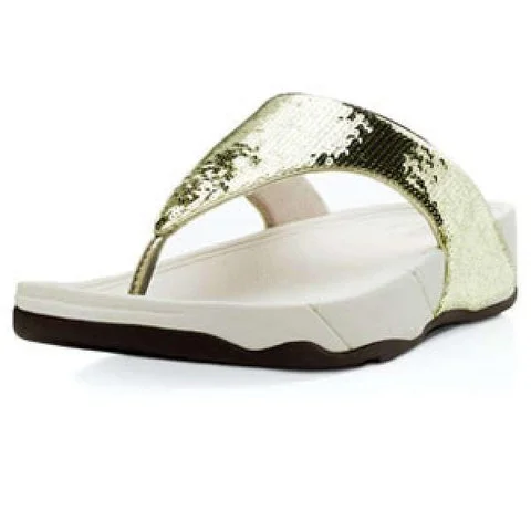 FitFlop Women's Electra Flip Flops - Gold - 4 - Goud Afbeelding 1