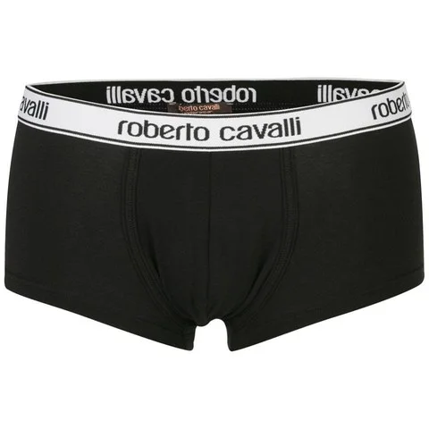 Roberto Cavalli Men's Monochrome Boxer Shorts - Black - XXS - Zwart Afbeelding 1