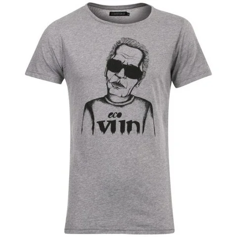 A QUESTION OF Conscious Karl T-Shirt - Grey Melange - XS Afbeelding 1
