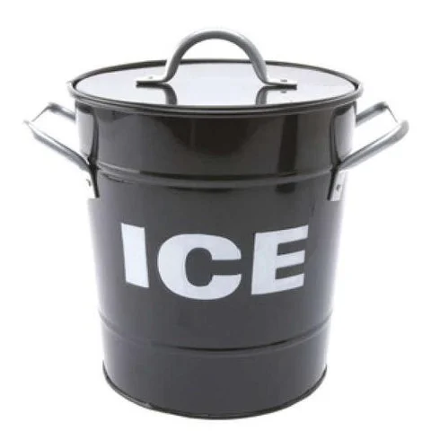 Ice Cooler Tin with Scoop - Black Afbeelding 1