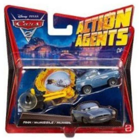Cars 2 - Action Agents Vehicle and Launcher Finn Mcmissile Afbeelding 1