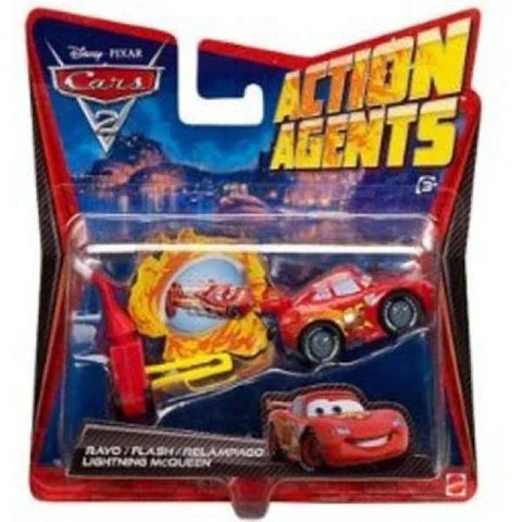 Cars 2: Action Agents Vehicle & Launcher Lightning McQueen Afbeelding 1