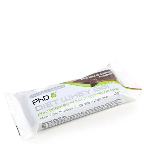 PHD NUTRITION DIET WHEY BAR - CHOCOLATE COOKIE (12 BARS) Afbeelding 1