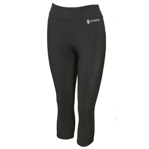 Proskins Womens Slim Capri - Zwart - 6 - Zwart Afbeelding 1
