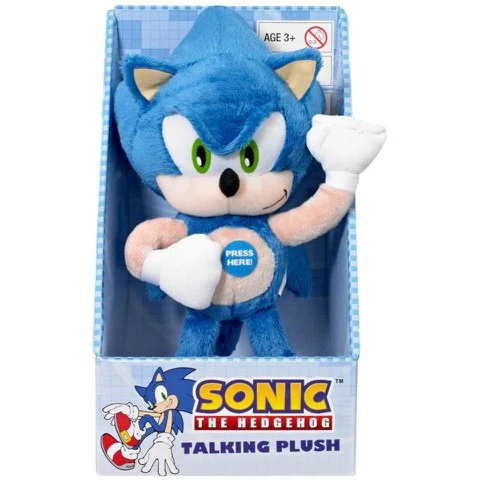 Sonic the Hedgehog 9 Inch Talking Plush - Sonic Afbeelding 1