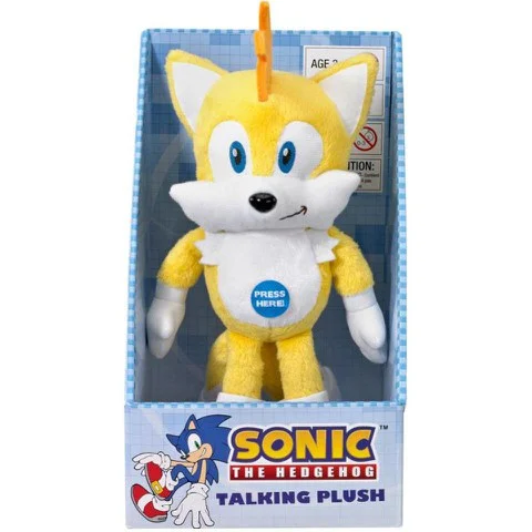 Sonic the Hedgehog 9 Inch Talking Plush - Tails Afbeelding 1