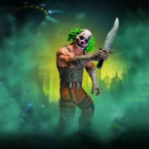 Batman Arkham City Series 3 - Clown Thug Action Figure with Knife Afbeelding 1