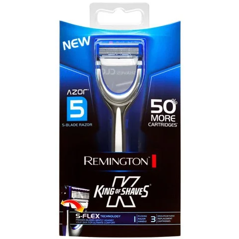 Remington King of Shaves Razor 5 Blade with 15 Replacement Cartridges Afbeelding 1