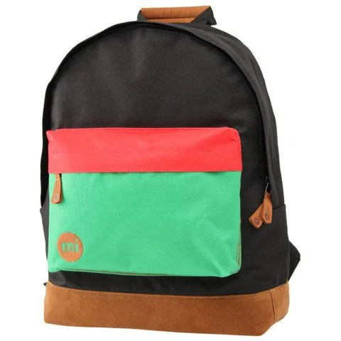 Mi-Pac Tri-Tone Backpack - Black/Red/Green Afbeelding 1