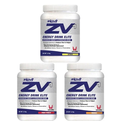 ZipVit ZV1 Energy Drink Elite - 1.4kg Tub - 1.4kg - Pot - Lemon Afbeelding 1