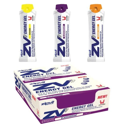 ZipVit ZV7 Energy Gel - Box of 24 - 24softgels - Doos - Banana Afbeelding 1