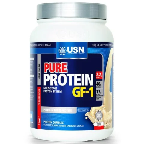 USN Pure Protein IGF-1 - 1kg - 1kg - Jar - Chocolade Afbeelding 1