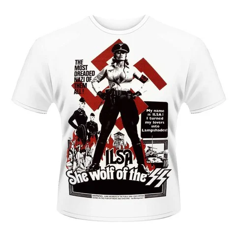 Ilsa: She Wolf Of The SS Men's T-Shirt - L - Wit Afbeelding 1