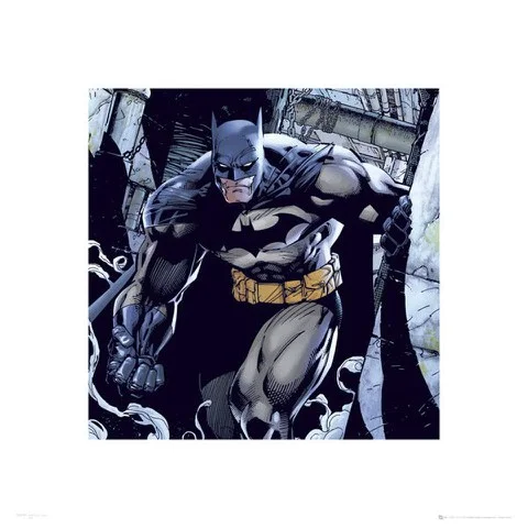 Batman Classic Smoke - 40 x 40cm Print Afbeelding 1