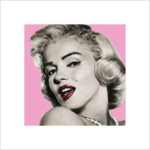 Marilyn Monroe Lips - 40 x 40cm Print Afbeelding 1