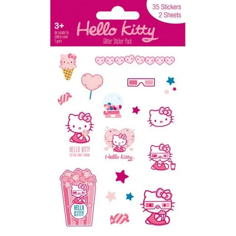 Hello Kitty Candy (Glitter) - Glitter Sticker Pack Afbeelding 1