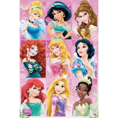 Disney Princess Grid - Maxi Poster - 61 x 91.5cm Afbeelding 1