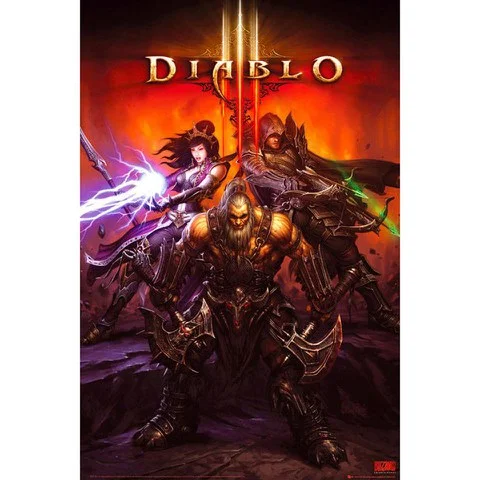 Diablo 3 Heroes - Maxi Poster - 61 x 91.5cm Afbeelding 1