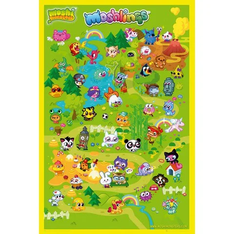 Moshi Monsters Moshling Land - Maxi Poster - 61 x 91.5cm Afbeelding 1