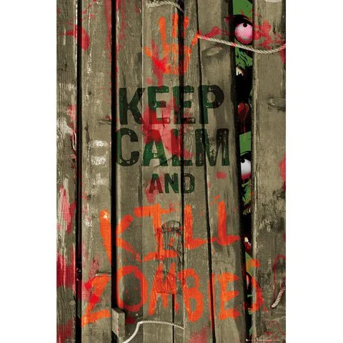 Keep Calm Kill Zombies - Maxi Poster - 61 x 91.5cm Afbeelding 1