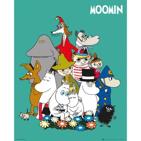 Moomins Characters - Mini Poster - 40 x 50cm Afbeelding 1