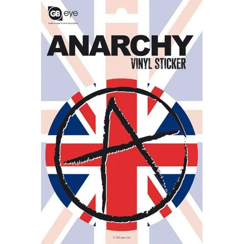 Anarchy - Vinyl Sticker - 10 x 15cm Afbeelding 1