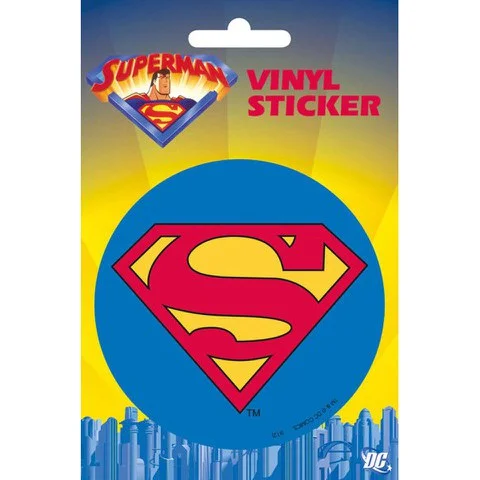 Superman Classic Logo - Vinyl Sticker - 10 x 15cm Afbeelding 1