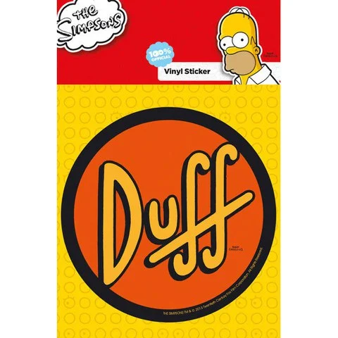 The Simpsons Duff - Vinyl Sticker - 10 x 15cm Afbeelding 1