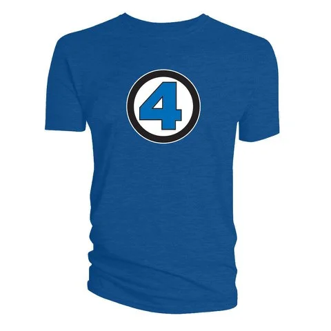 Fantastic Four Logo T-Shirt - Blue - L - Blauw Afbeelding 1
