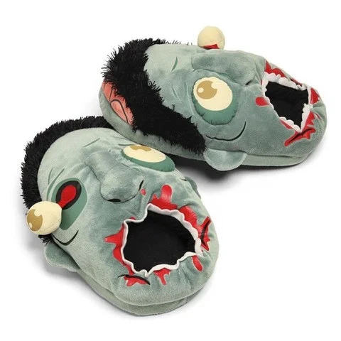 ThinkGeek Zombie Plush Slippers - One size - Zombie Afbeelding 1