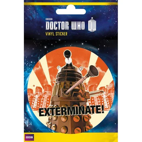 Doctor Who Dalek Exterminate - Vinyl Sticker - 10 x 15cm Afbeelding 1