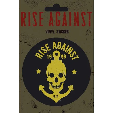 Rise Against Skull Anchor - Vinyl Sticker - 10 x 15cm Afbeelding 1