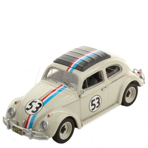 Hot Wheels Elite VW Beetle 1962 Herbie 1:43 Scale Model Afbeelding 1