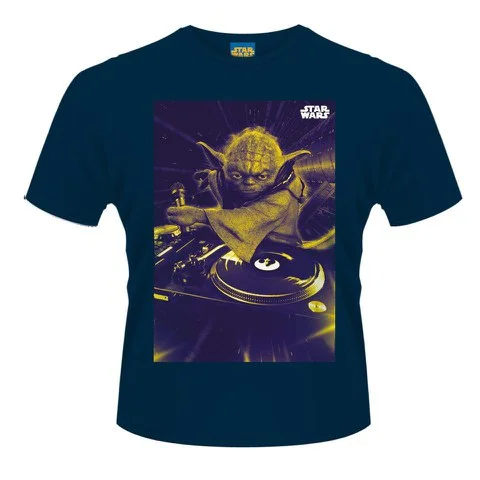 Star Wars Men's T-Shirt - DJ Yoda - Blue - S - Blauw Afbeelding 1