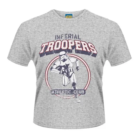 Star Wars Men's T-Shirt - Imperial Troopers Athletic Club - Grey - S - Grijs Afbeelding 1