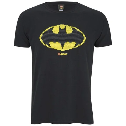 Lego Batman Men's T-Shirt - Shield - L - Zwart Afbeelding 1