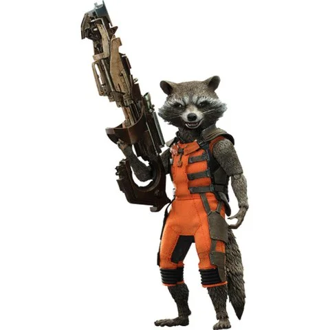 Hot Toys Guardians of the Galaxy Rocket Raccoon 1:6 Scale Figure Afbeelding 1