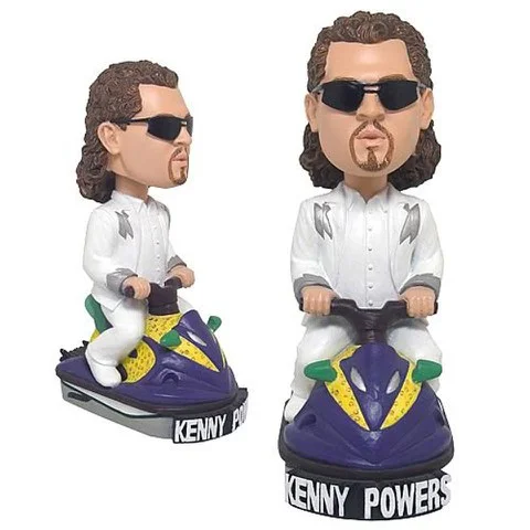 Eastbound and Down Kenny Powers White Suit Bobble Head Case Afbeelding 1