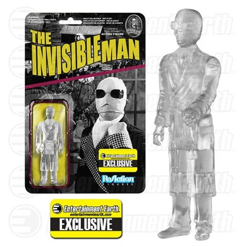 ReAction Universal Monsters Clear Invisible Man EE Exclusive 3 3/4 Inch Action Figure Afbeelding 1