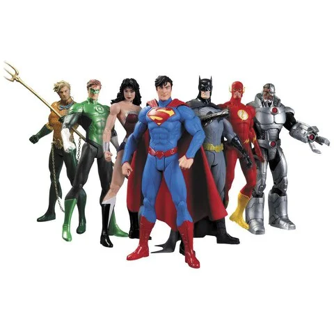 DC Comics New 52 Justice League 7 Pack Action Figure Box Set Afbeelding 1